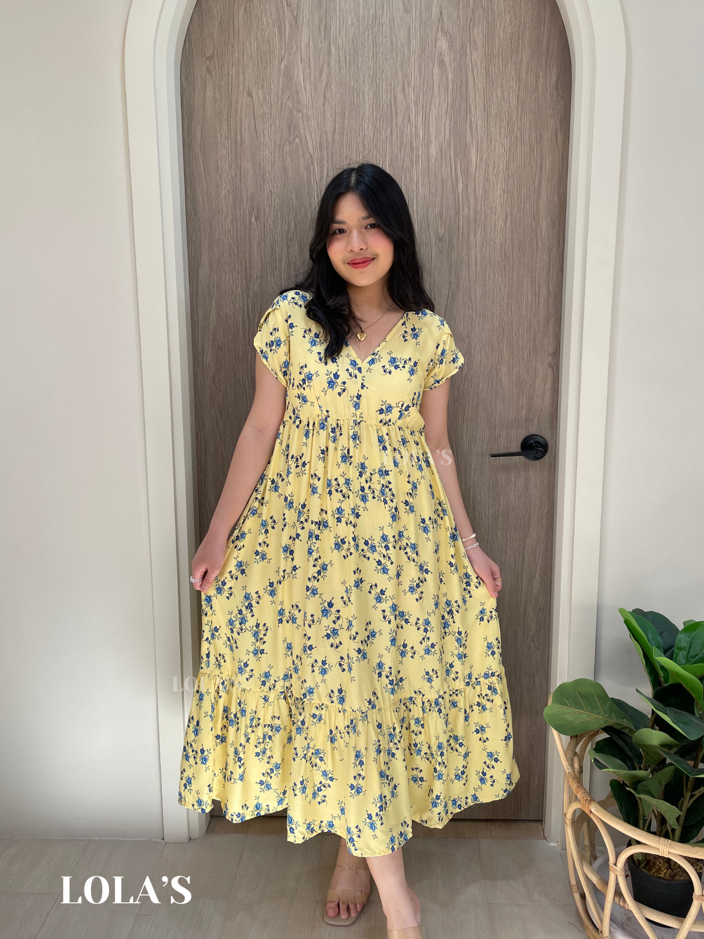 Jane Dress (Yellow Floral)