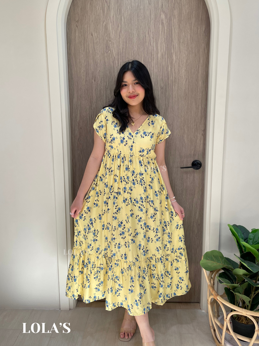 Jane Dress (Yellow Floral)