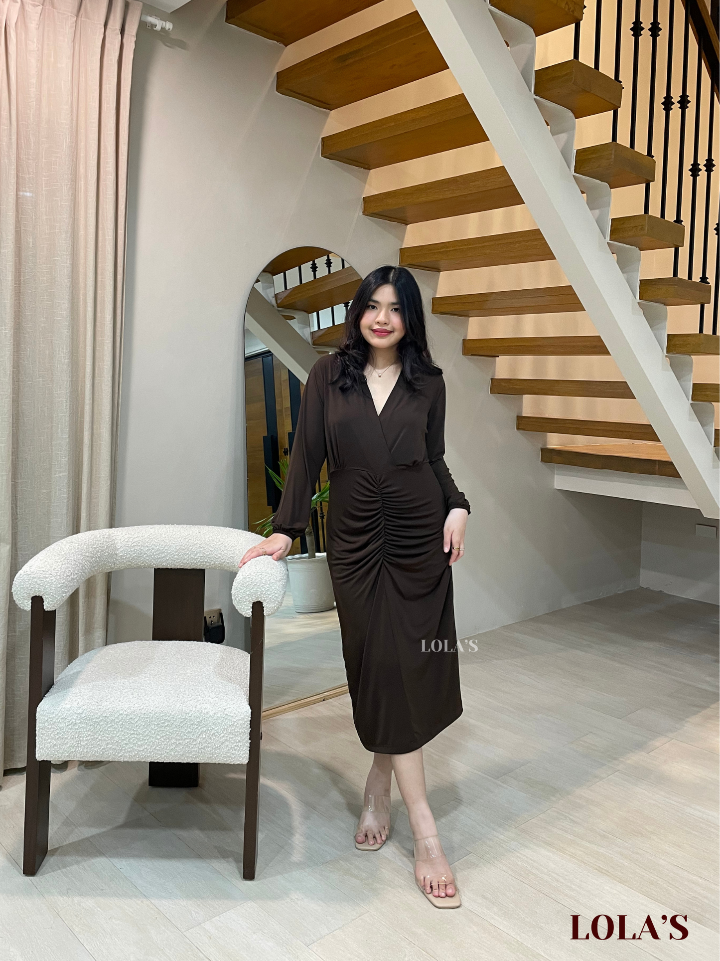 Clarita Dress (Coffee Brown)