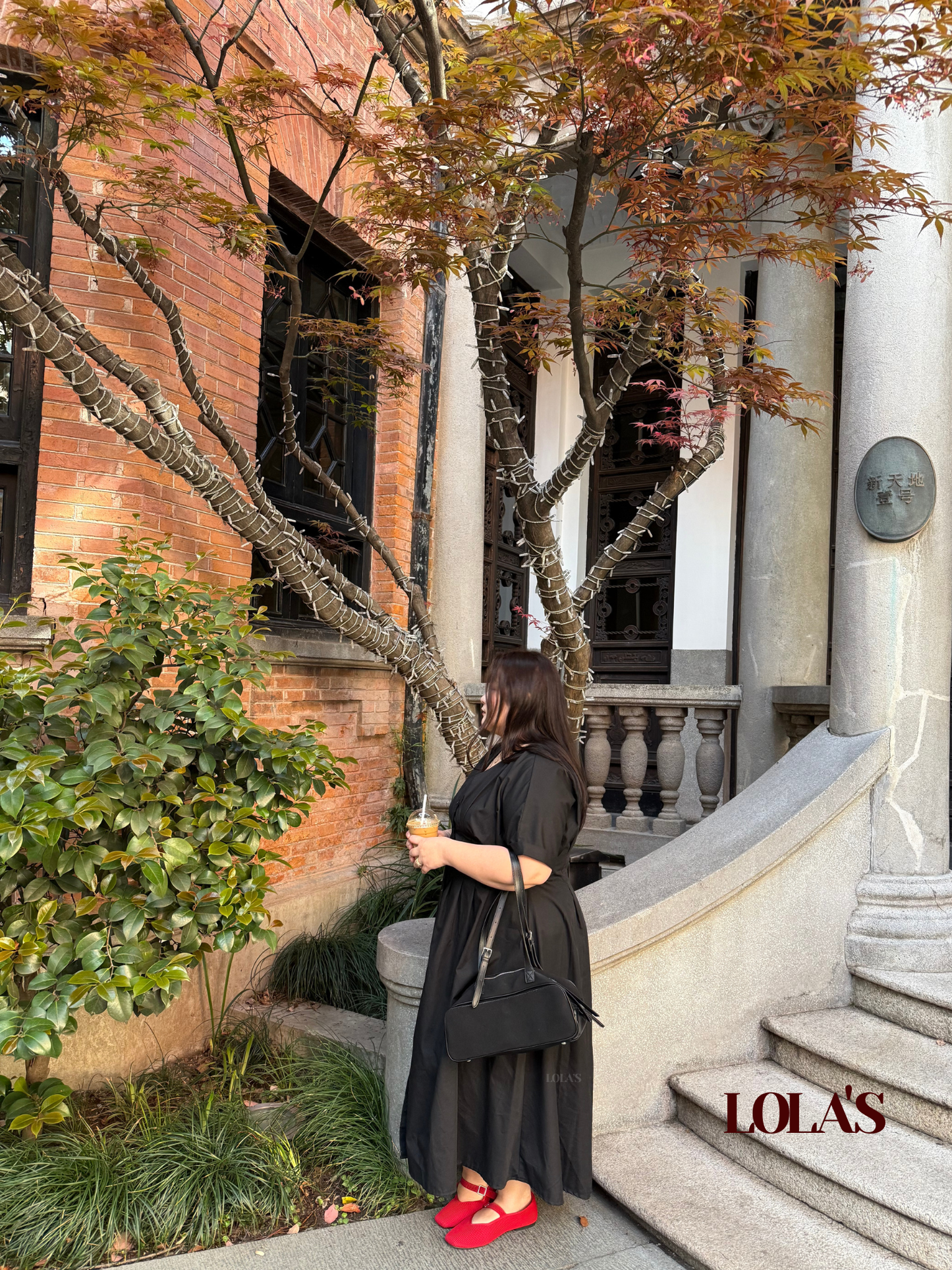 Frederica Dress (Black Poplin)