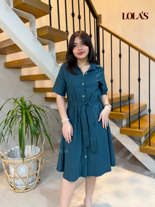 Alexa Polo Dress (Blue Green)