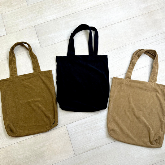 Plain Corduroy Tote Bag