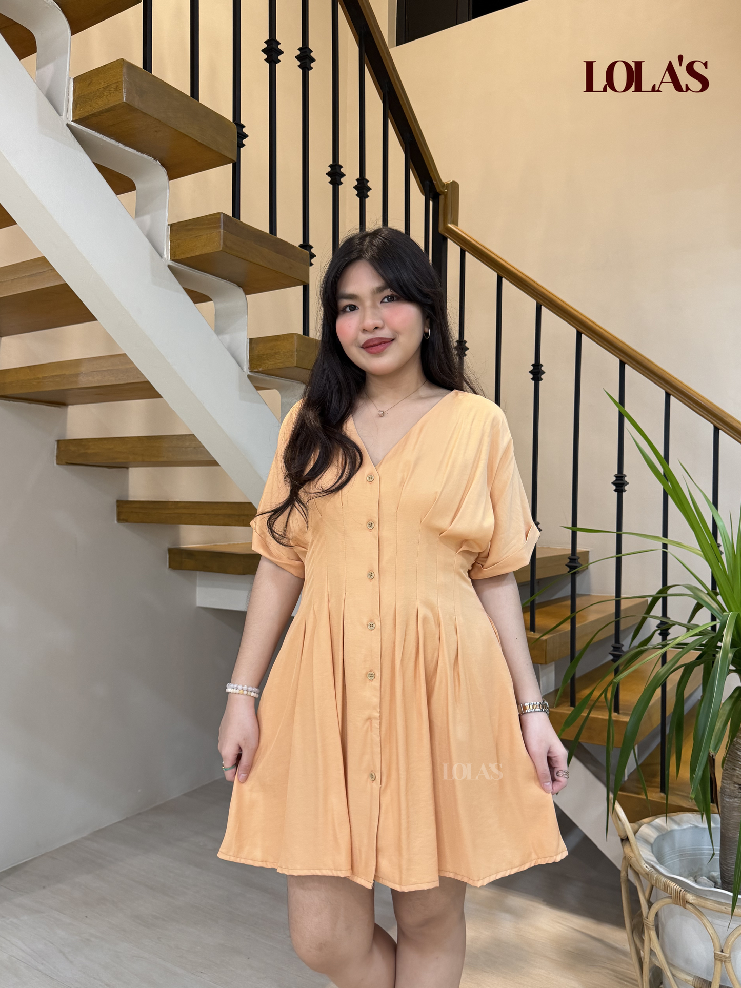 Felicia Dress (Apricot)