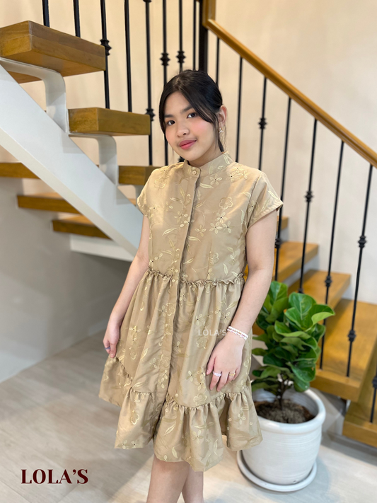 Jihyo Dress (Mocha Eyelet)