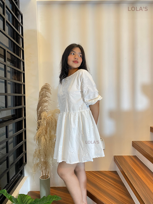 Andrea Dress (White Eyelet)