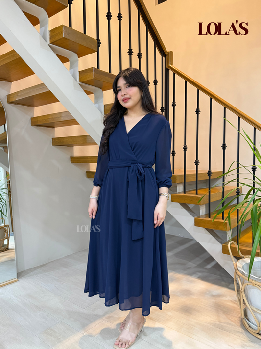 Paula Dress (Navy Blue)