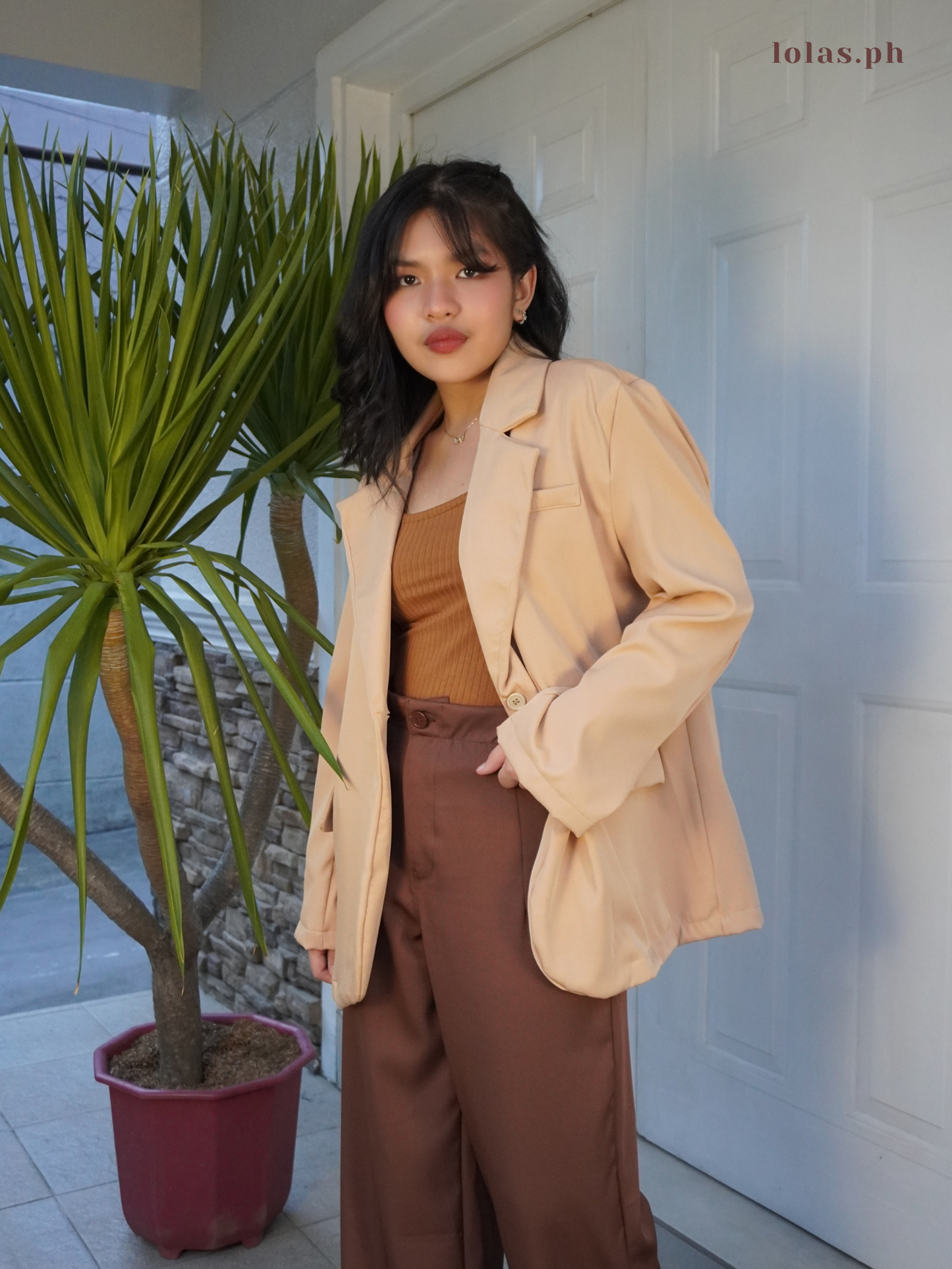 Rhys Oversized Blazer (Wheat)