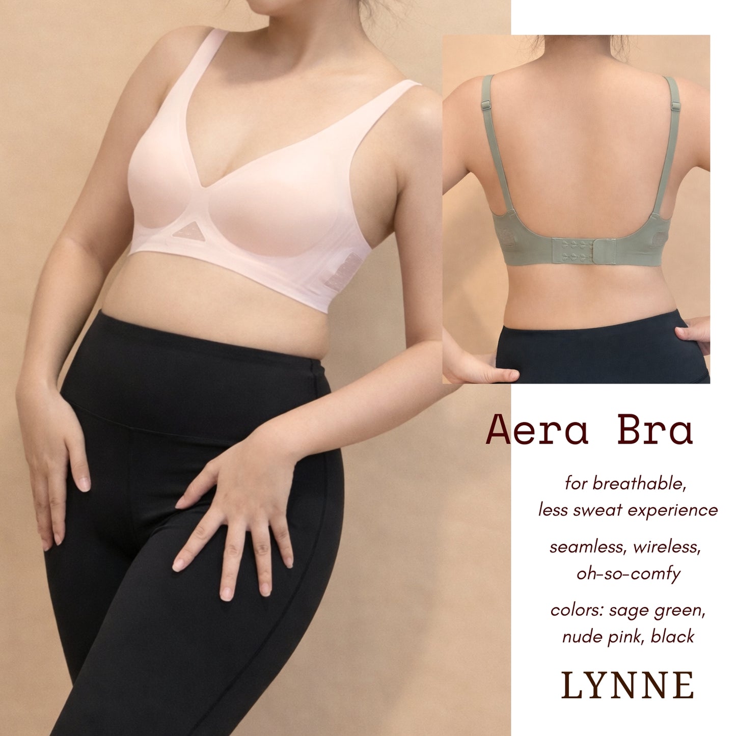 Aera Bra (Nude Pink) by Lynne