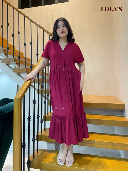 Regine Dress (Wine)