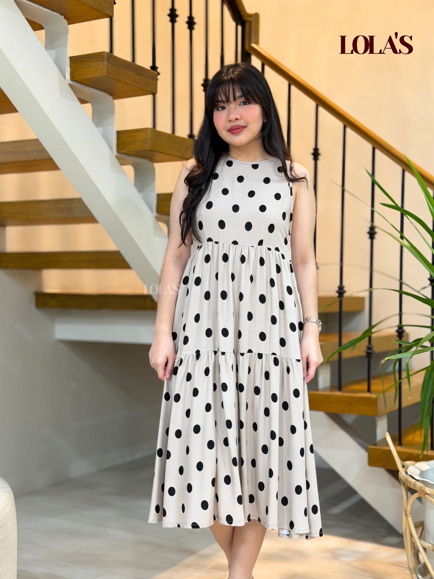 Miles Dress (Sand Polka)
