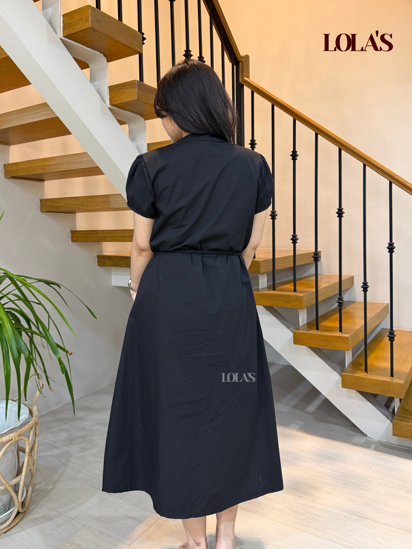 Kyle Dress (Black Poplin)