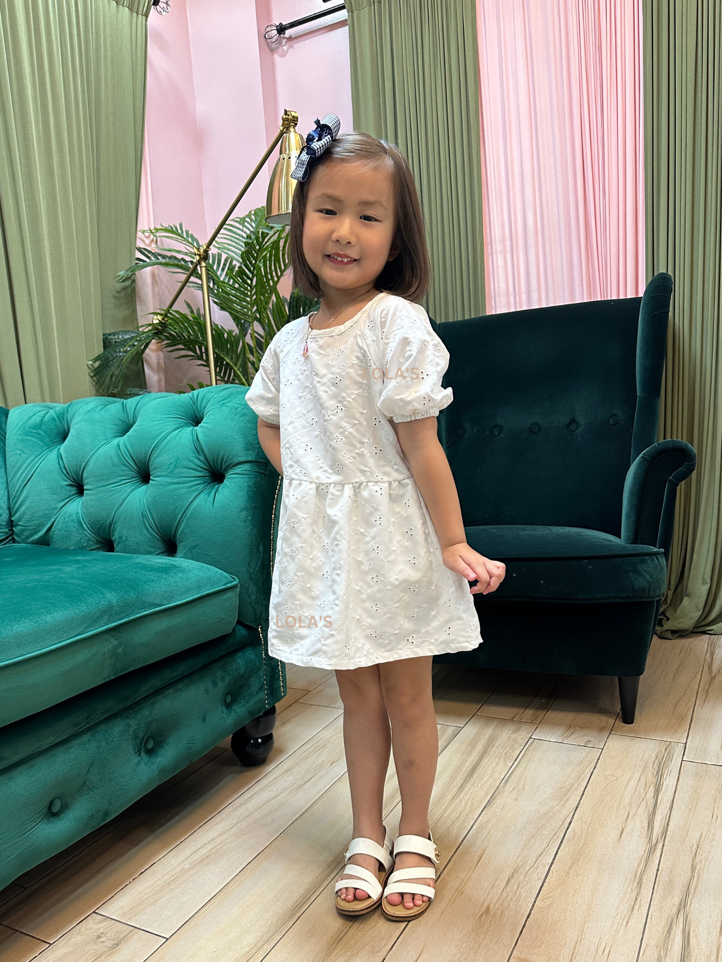 Blythe Dress- Andrea Kids (White Eyelet)