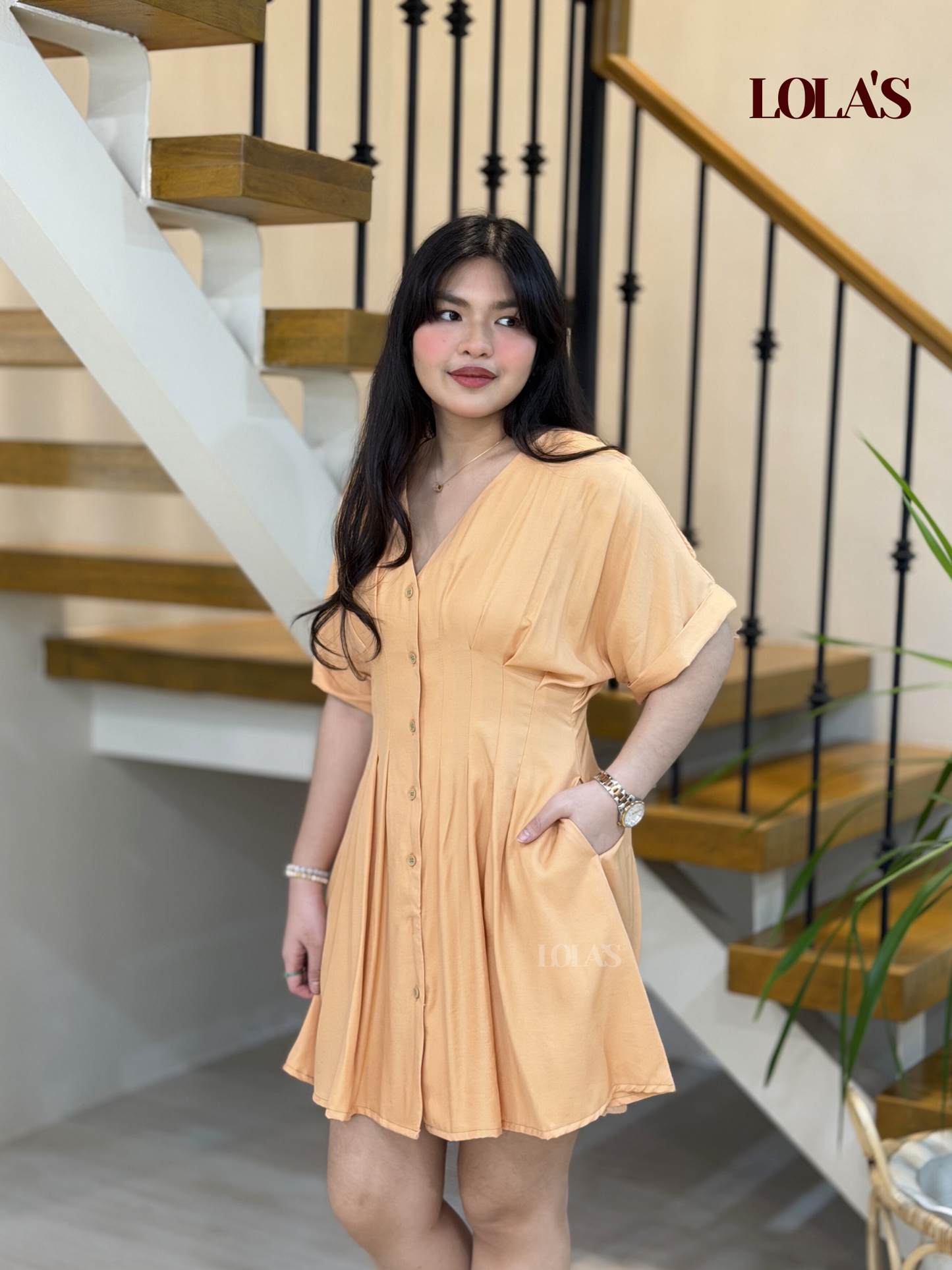 Felicia Dress (Apricot)