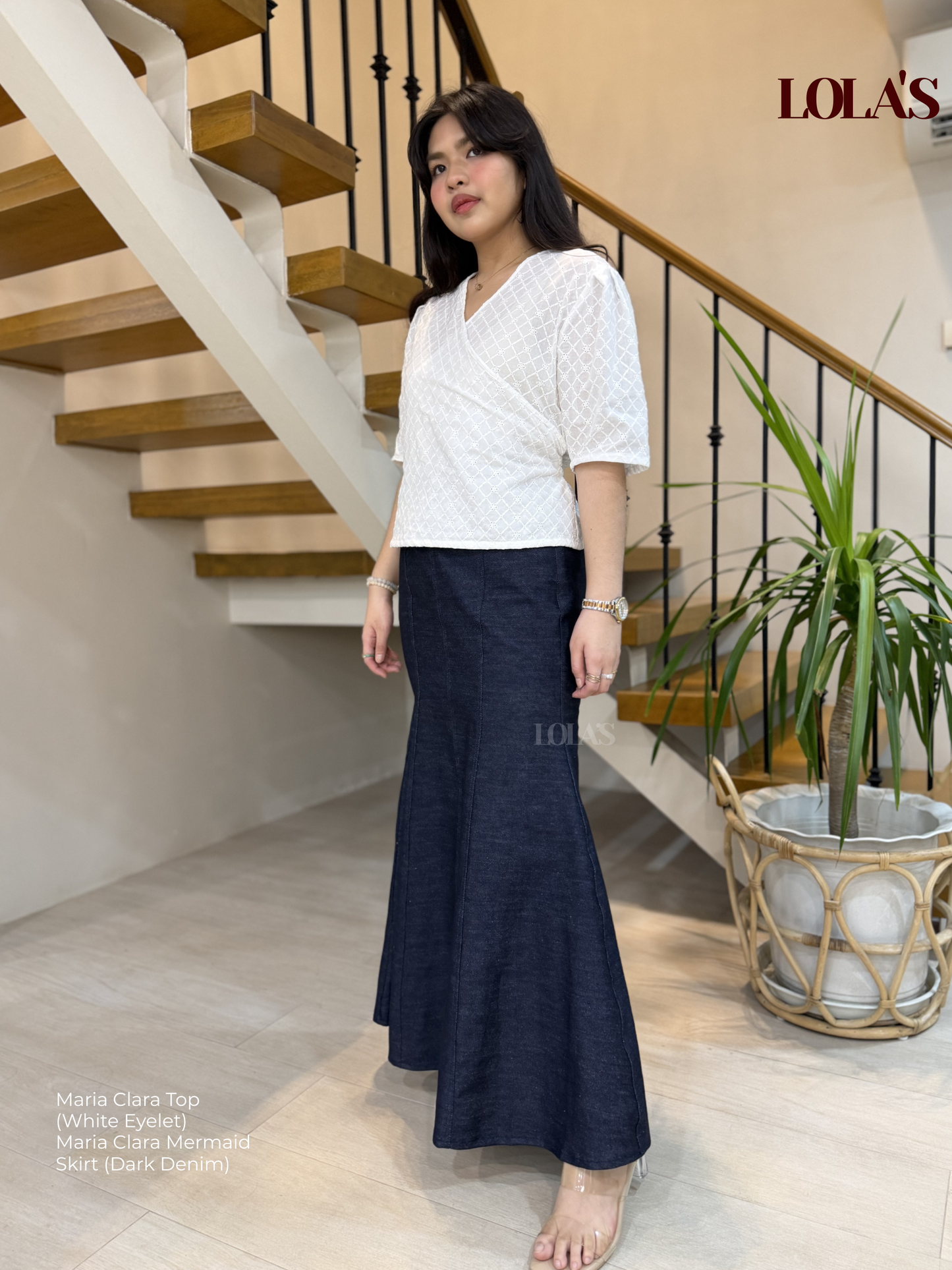 Maria Clara Top (White Eyelet)