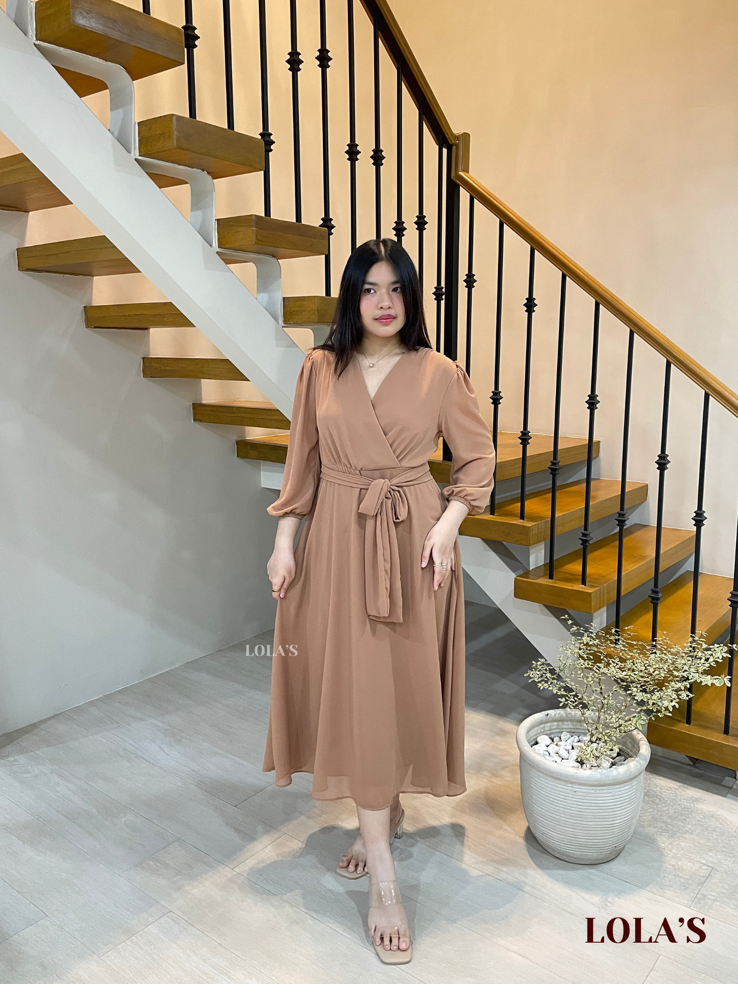 Paula Dress (Mocha)