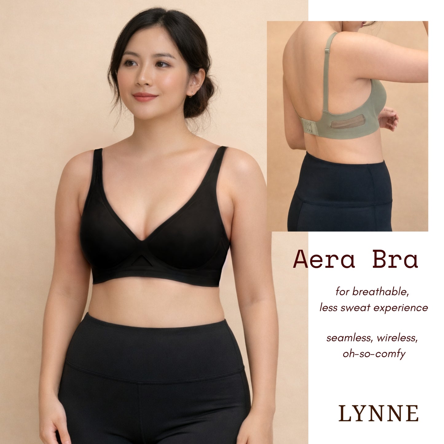 Aera Bra (Black) by Lynne