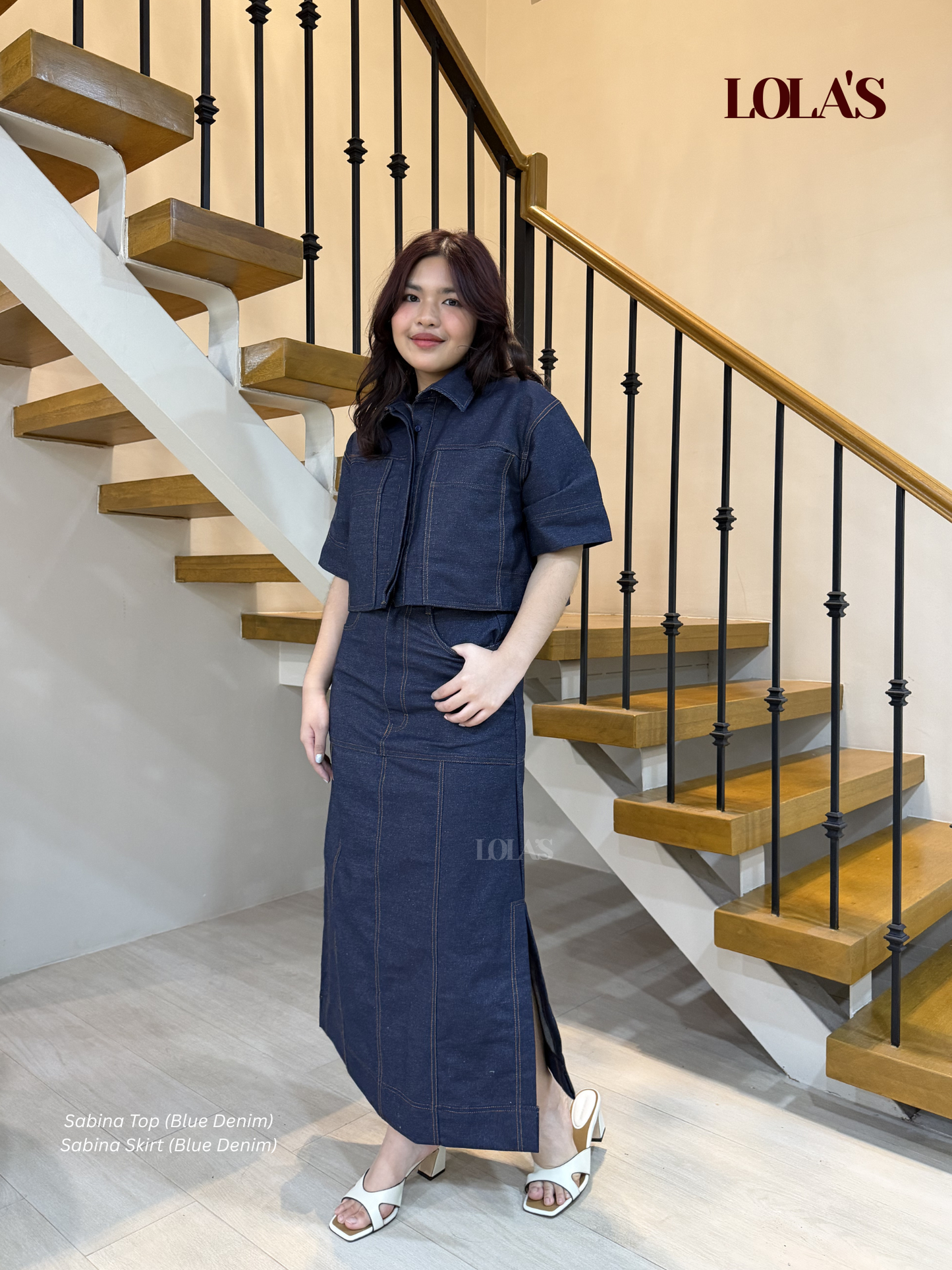 Sabina Skirt  (Blue Denim)