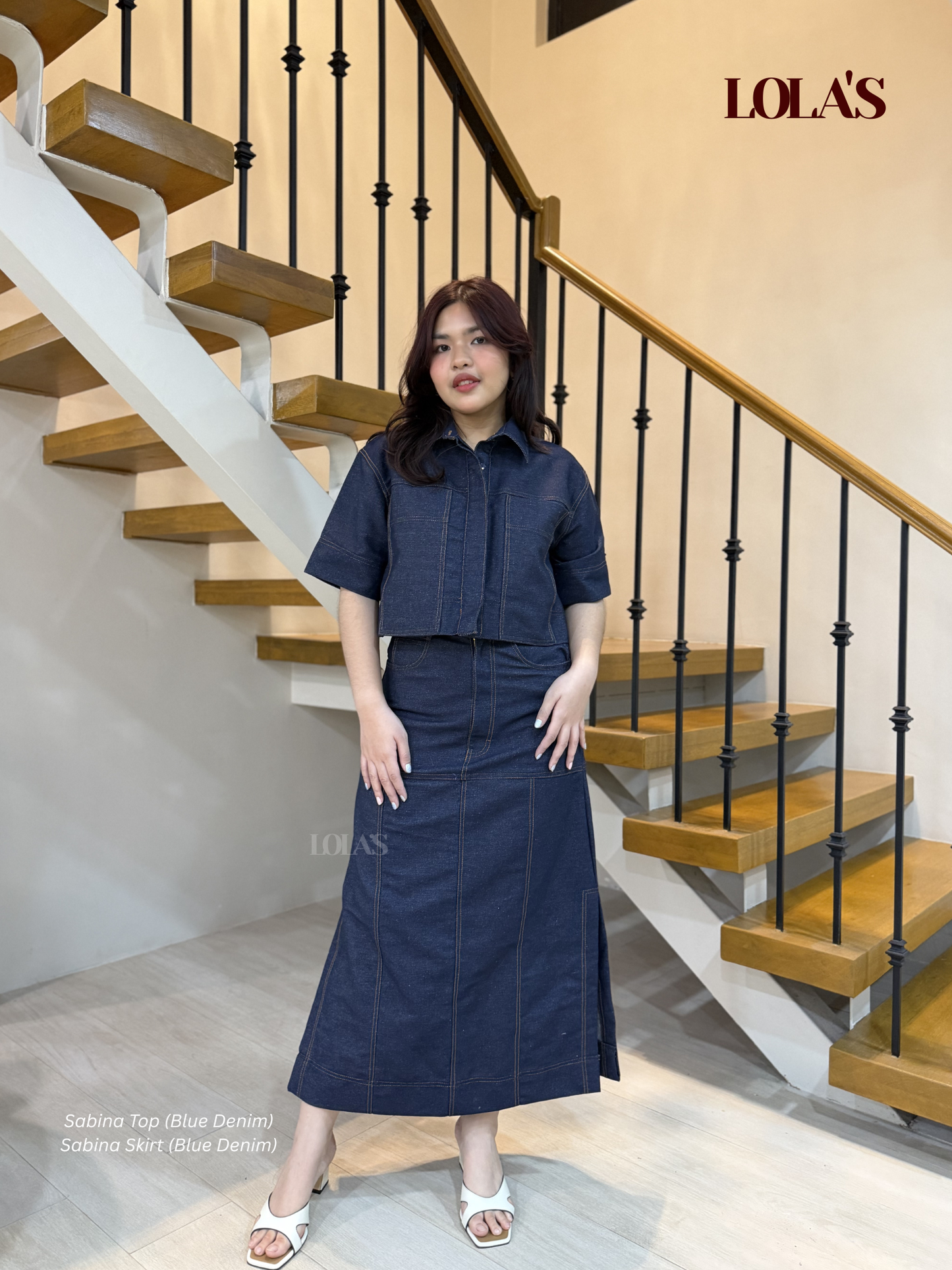 Sabina Skirt  (Blue Denim)