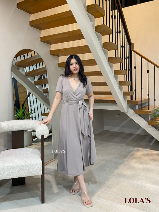 Celestine Dress (Light Taupe)