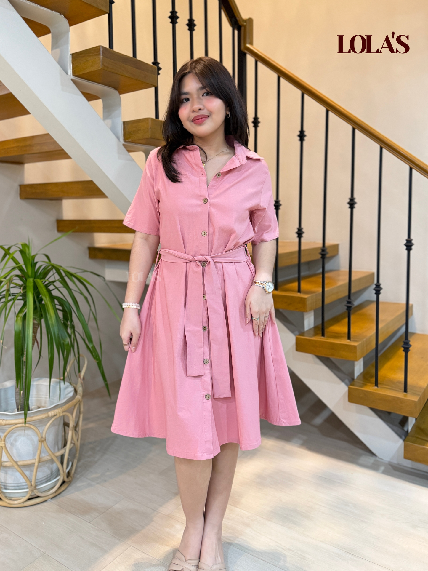 Alexa Polo Dress (Old Rose)