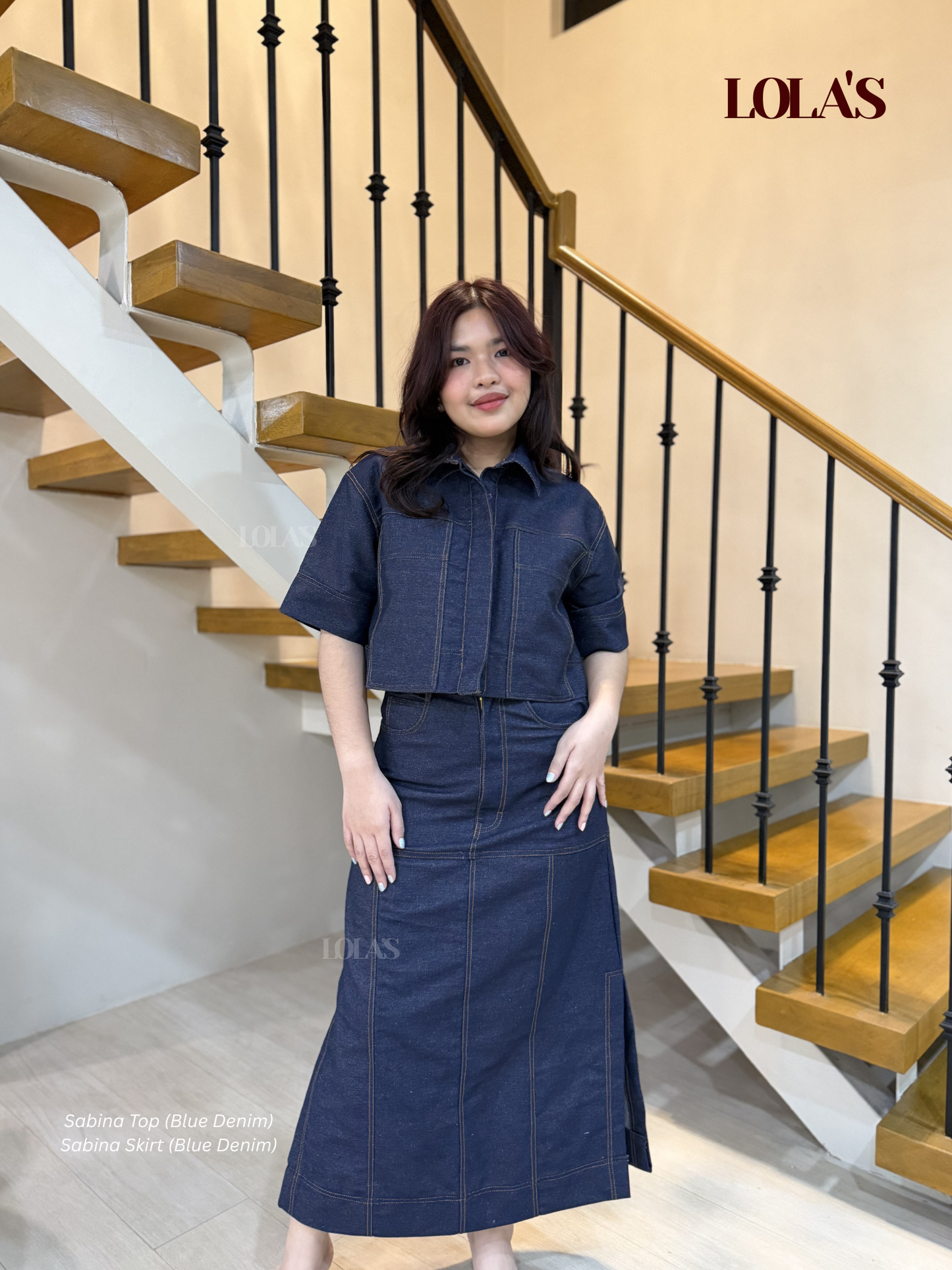 Sabina Skirt  (Blue Denim)