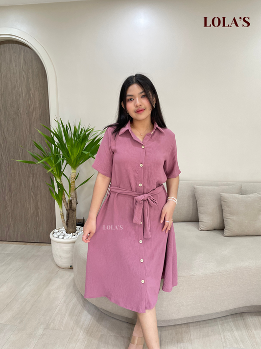 Alexa Polo Dress (Mauve)