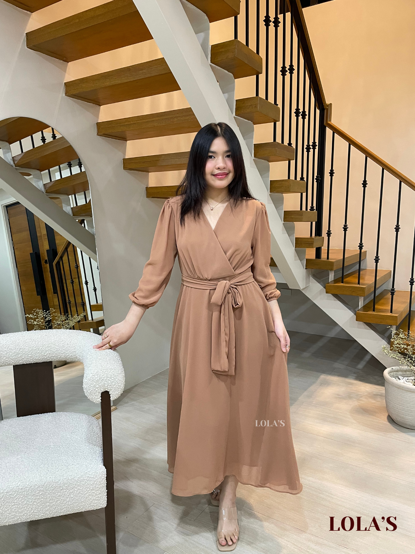 Paula Dress (Mocha)