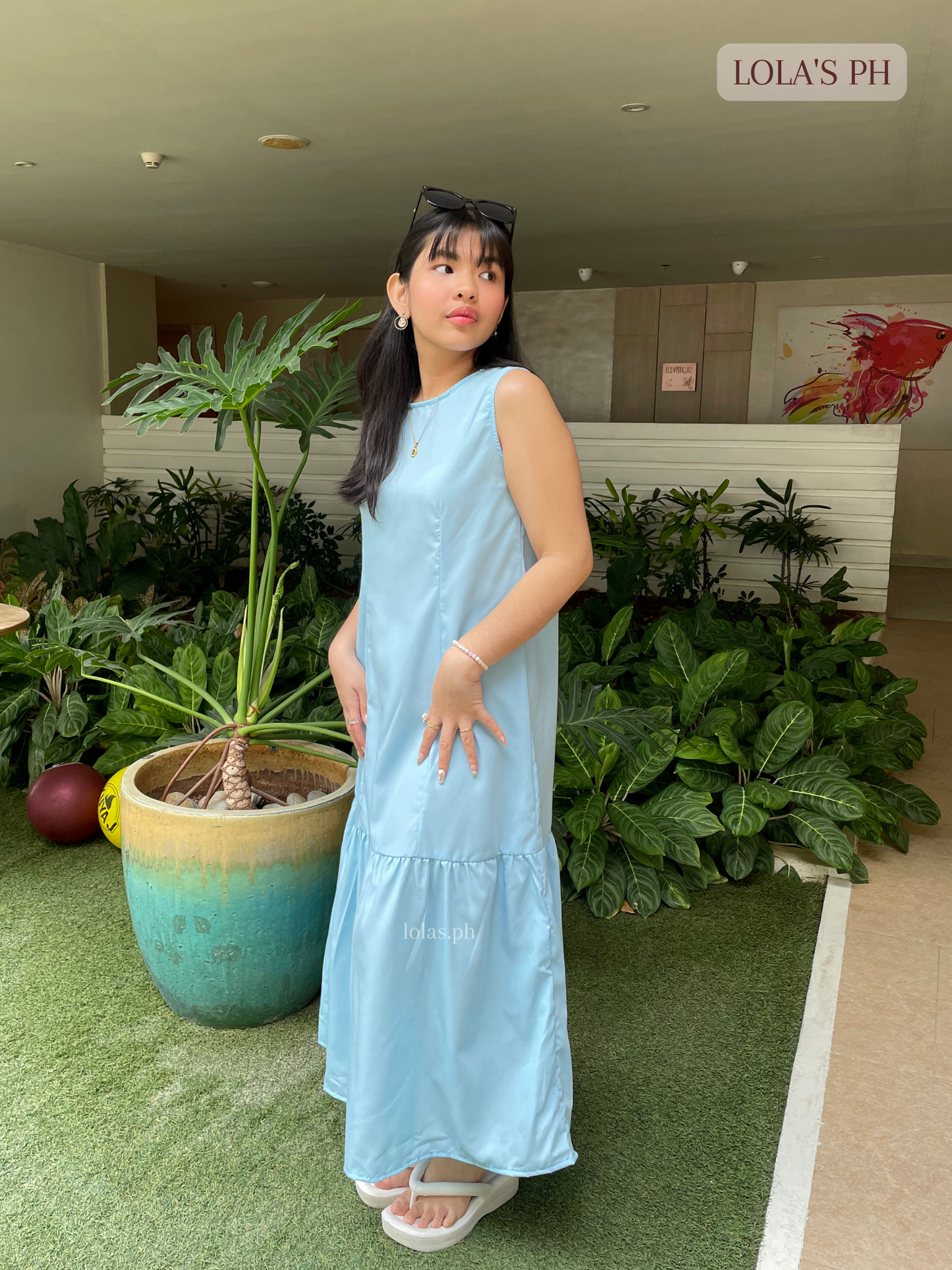 Dominique Dress (Sky Blue)
