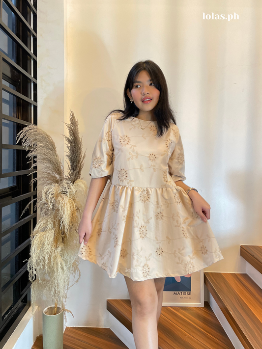 Andrea Dress (Bone Eyelet)
