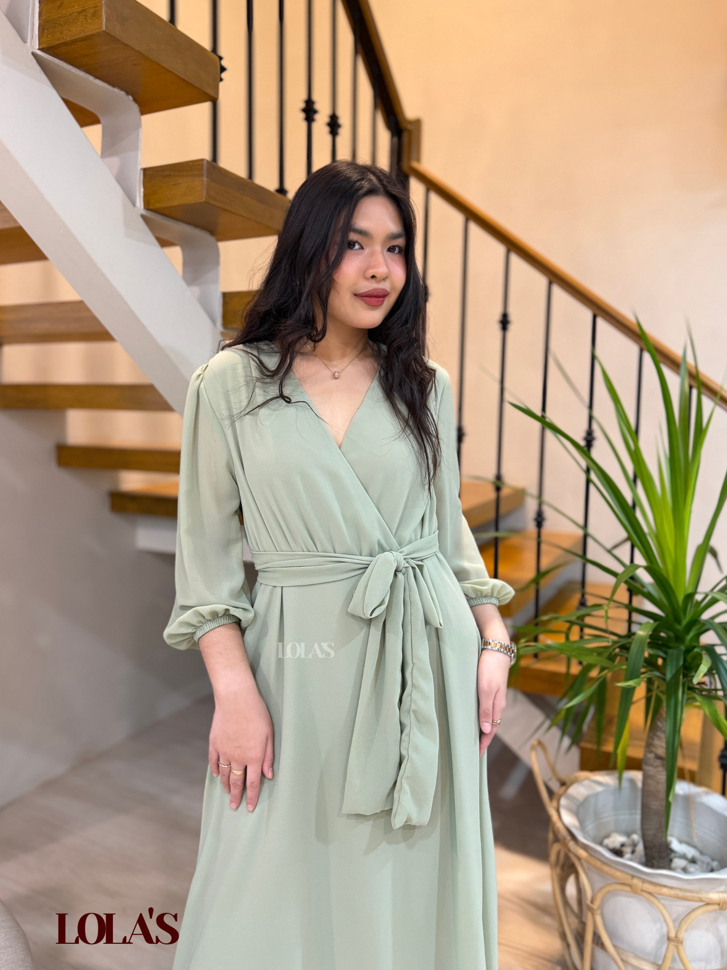 Paula Dress (Sage)
