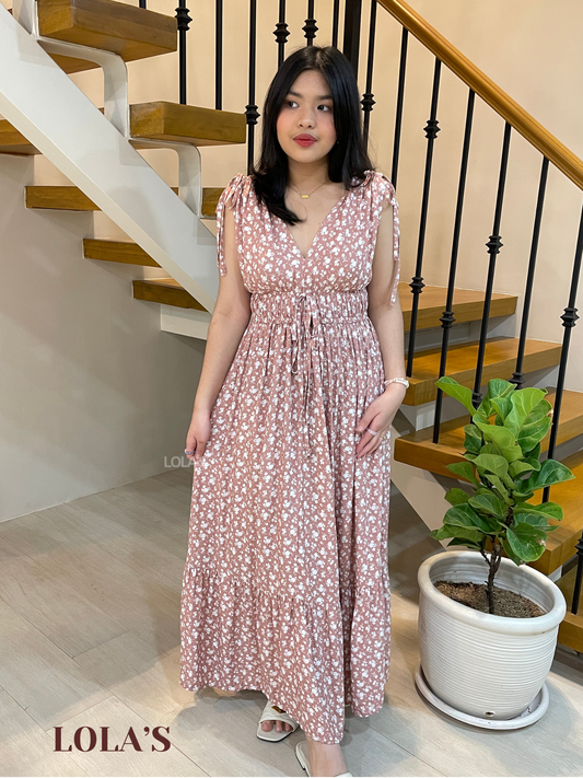 Adeline Dress (Old Rose Floral)