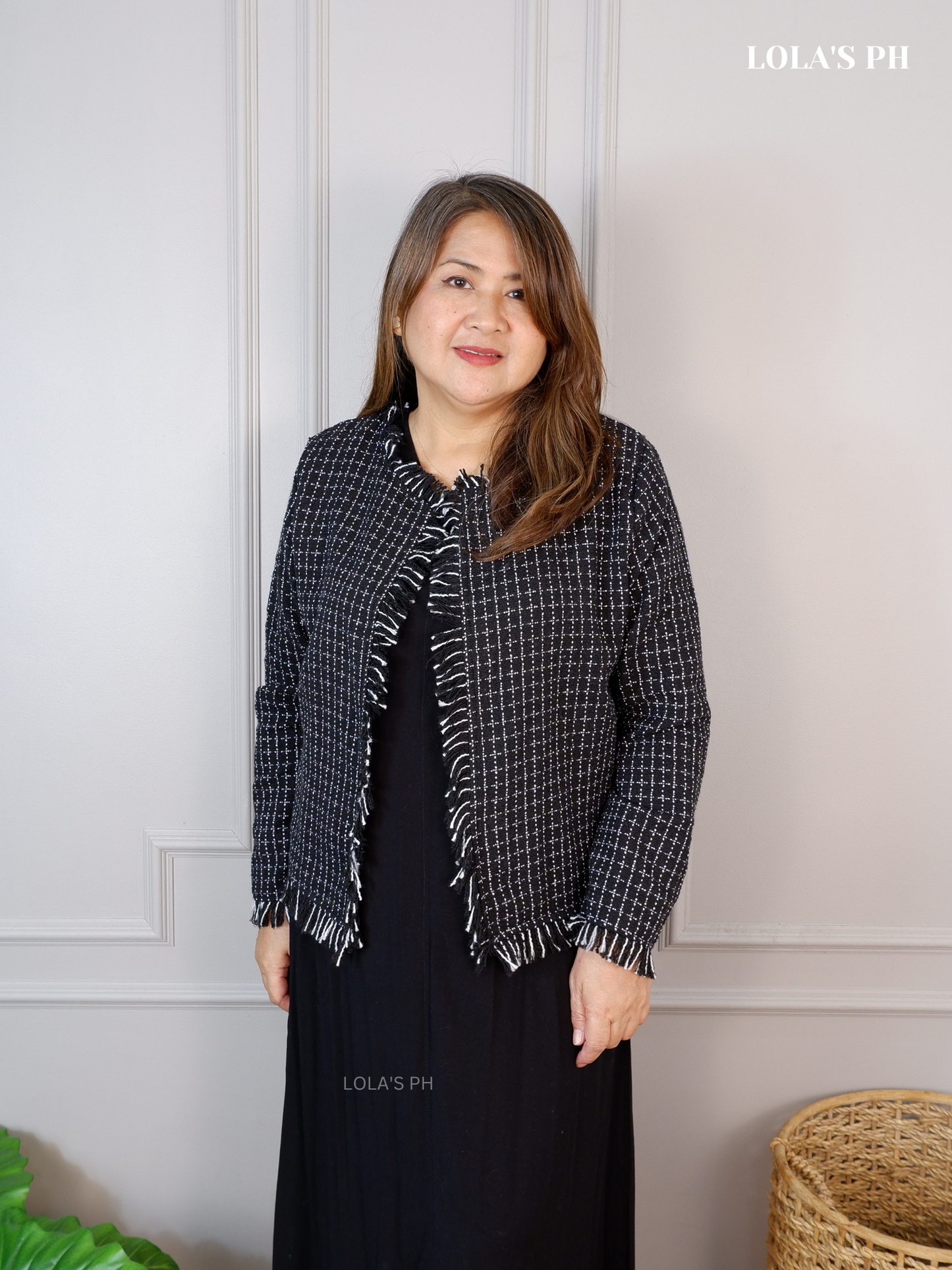 Zoe Tweed Blazer (Black)