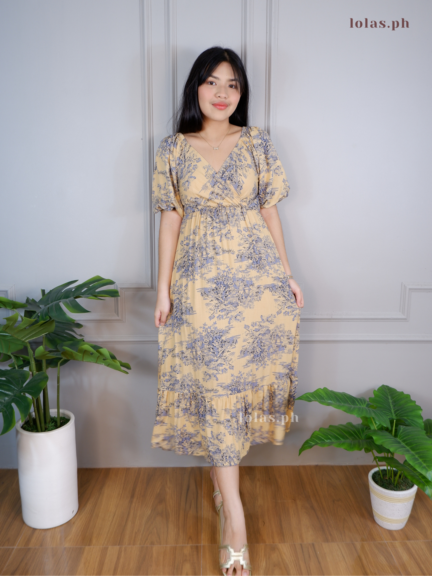 Tara Dress (Mocha Toile)
