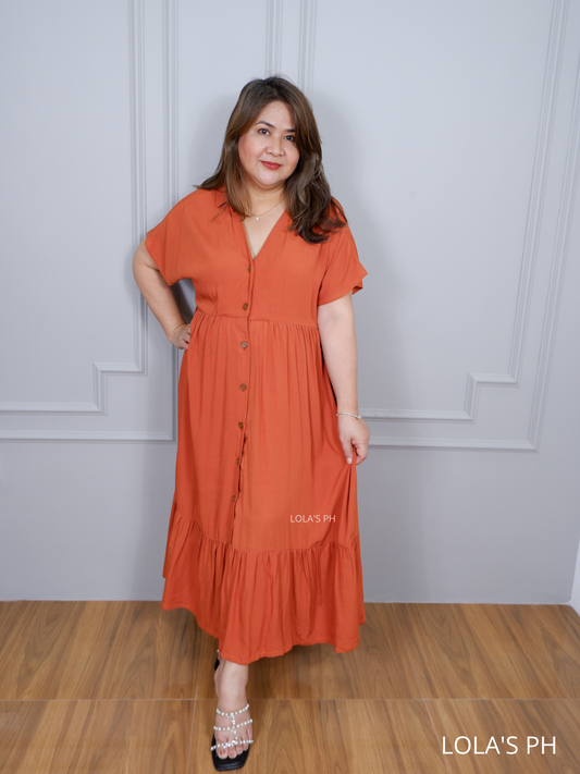 Regine Dress (Dark Rust)