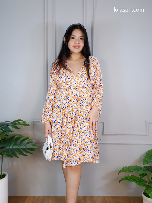 Ricci Dress (Orange Blooms)