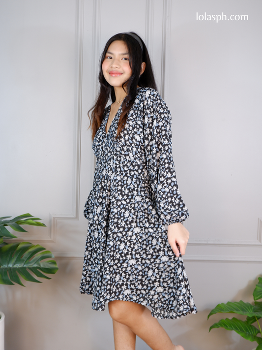 Ricci Dress (Black Blooms)