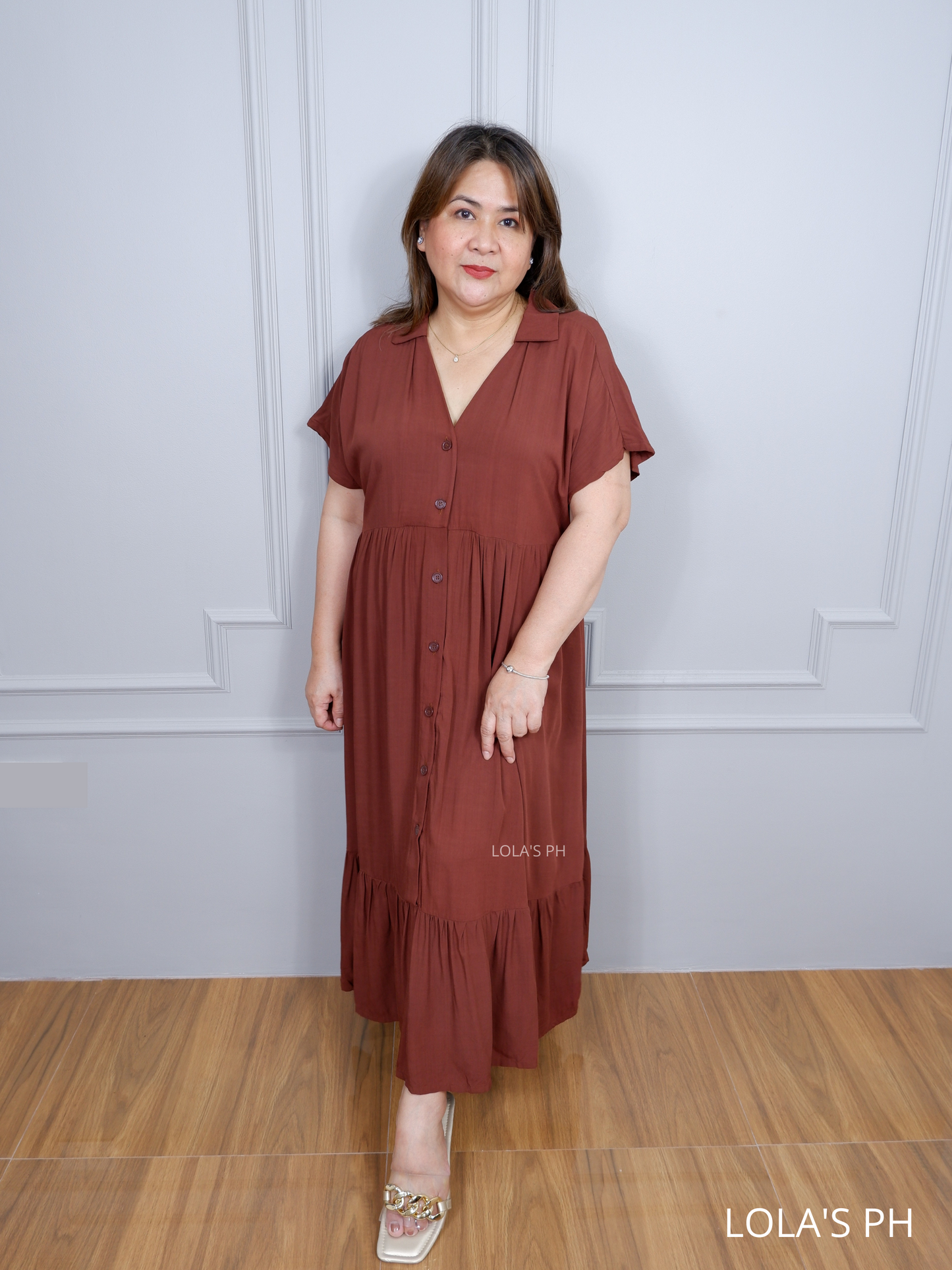Regine Dress (Brown)