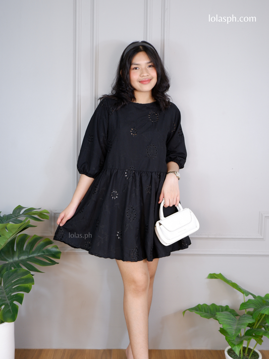 Andrea Dress (Black Eyelet)