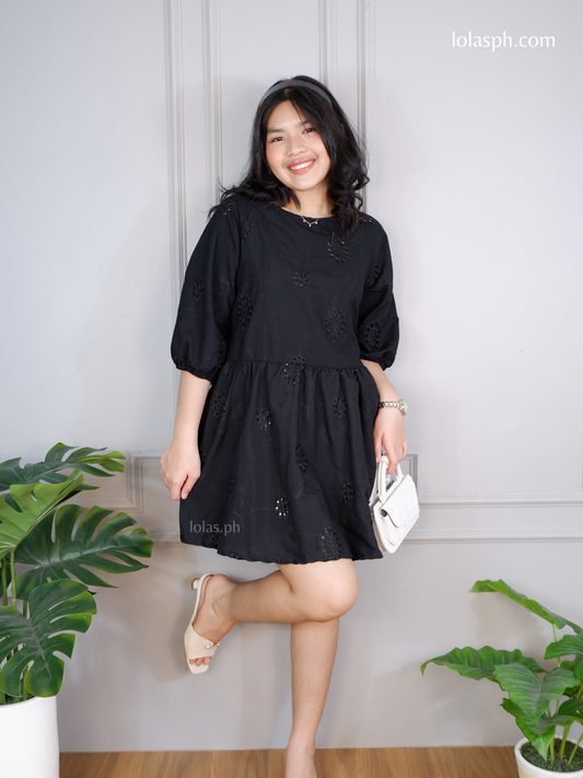 Andrea Dress (Black Eyelet)